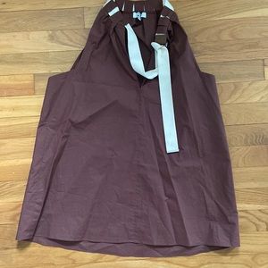 Tibi sleeveless brown top